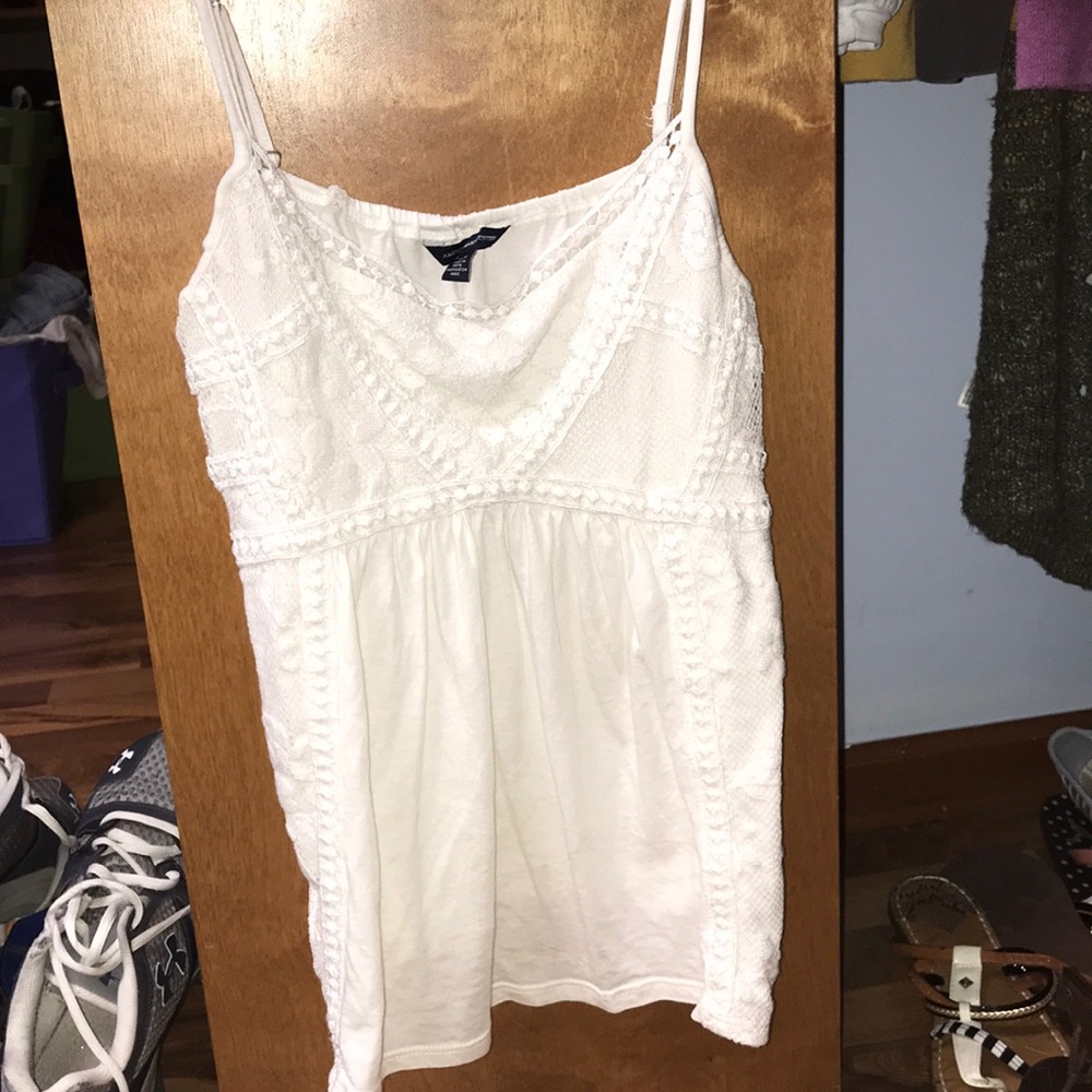 Cute White American Eagle Tank Top
